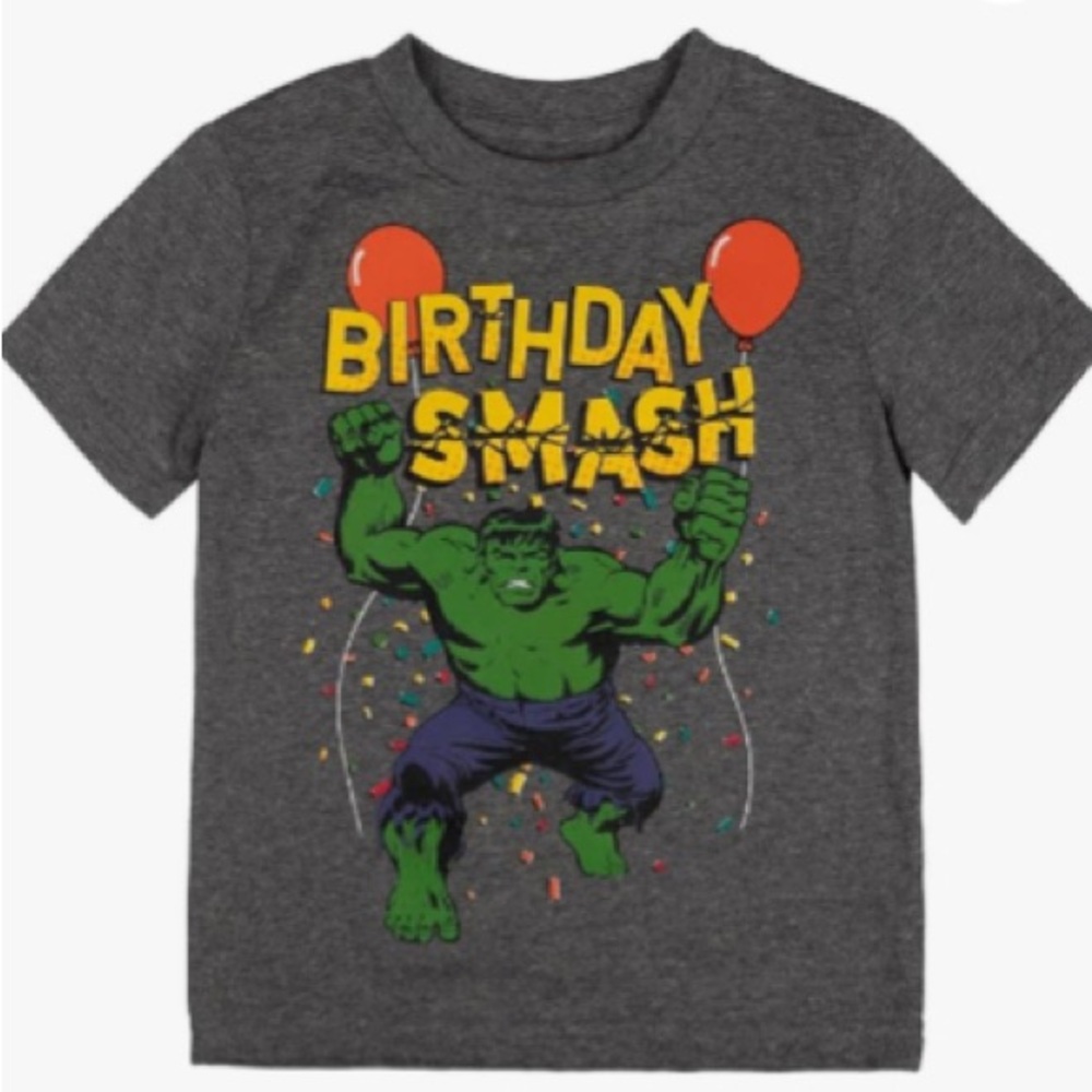 Marvel Adventures Hulk Birthday Gray T-Shirt BRAND NEW 4T - Picture 7 of 7